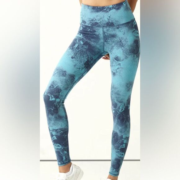 Nualime Power leggings,blue base;sculpting performance knit fabric,compressiveXS - Picture 6 of 7